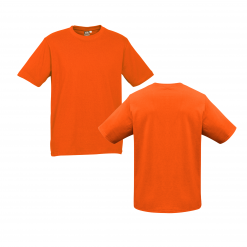 Mens Fluro Orange Custom Tee Your Choice of Design or Logo