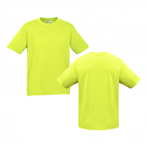 Mens Fluro Yellow Lime Custom Tee Your Choice of Design or Logo