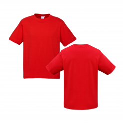 Mens Red Custom Tee Your Choice of Design or Logo