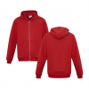 Kids Red Zippered Jacket with Hood Front & Back