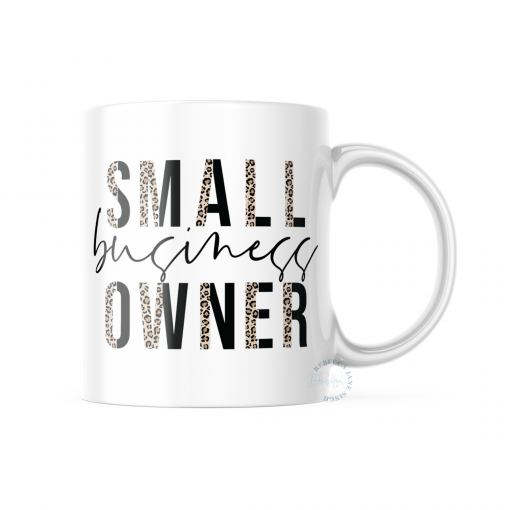 Leopard Small Business Owner Mug 11oz or 325ml Ceramic Dishwasher Safe Mug