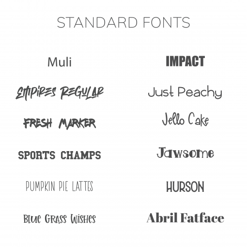 Standard Fonts