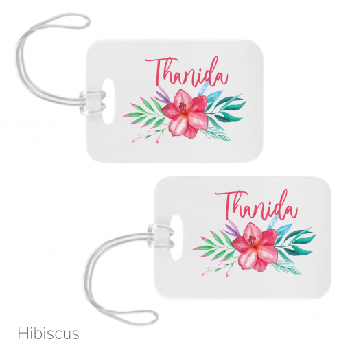 Hibiscus Bag Tag