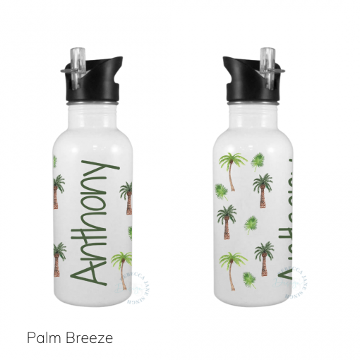 Palm Breeze Personalised 600ml Stainless Steel Bottle