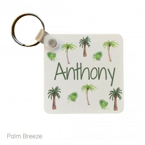 Palm Breeze Personalised Keyring