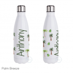 Personalised 500ml Double Walled Stainless Steel Drink Bottle Palm Breeze